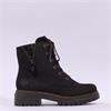 Rieker Laced Biker Boot - Brown Suede